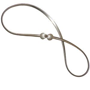 Mimi Di Niscemi Vintage Scallop Shell Seashell Silver Tone Stretch Belt Size M-L